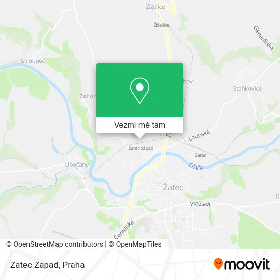 Zatec Zapad mapa