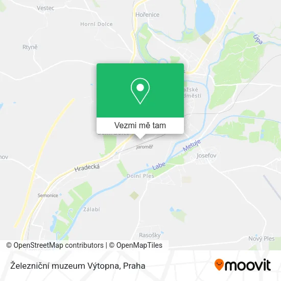 Železniční muzeum Výtopna mapa