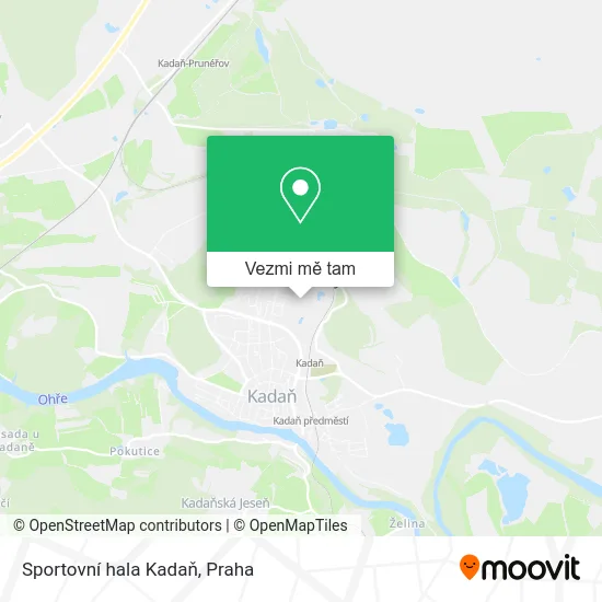 Sportovní hala Kadaň mapa