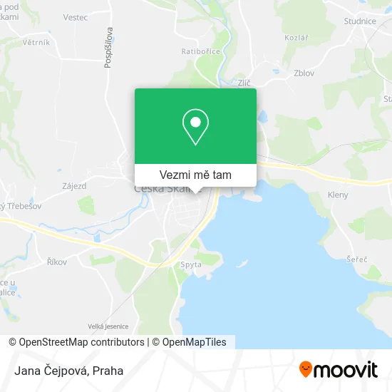 Jana Čejpová mapa