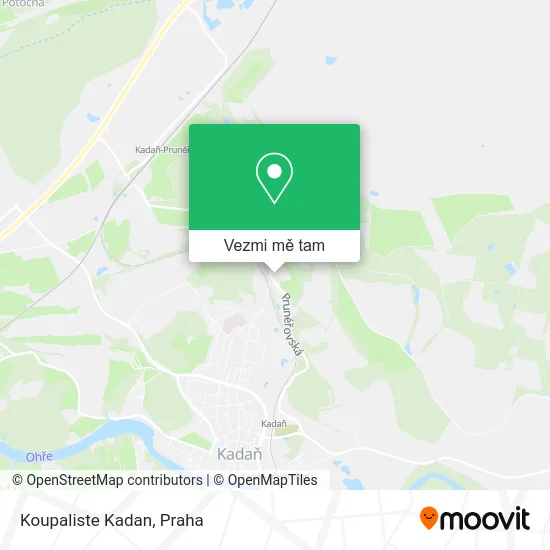 Koupaliste Kadan mapa