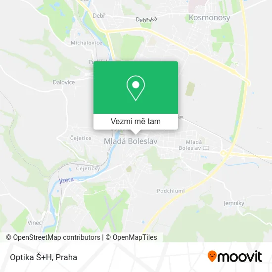 Optika Š+H mapa