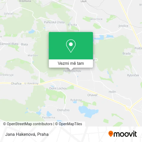 Jana Hakenová mapa