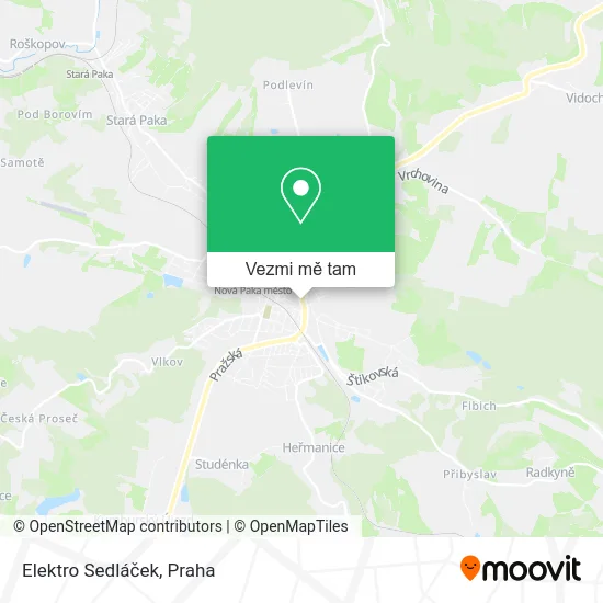 Elektro Sedláček mapa