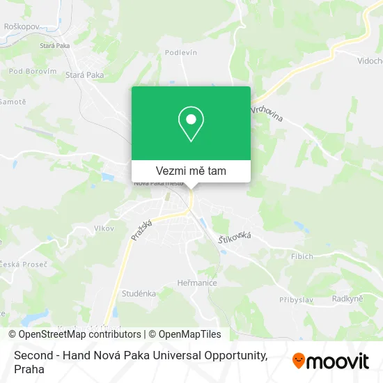 Second - Hand Nová Paka Universal Opportunity mapa