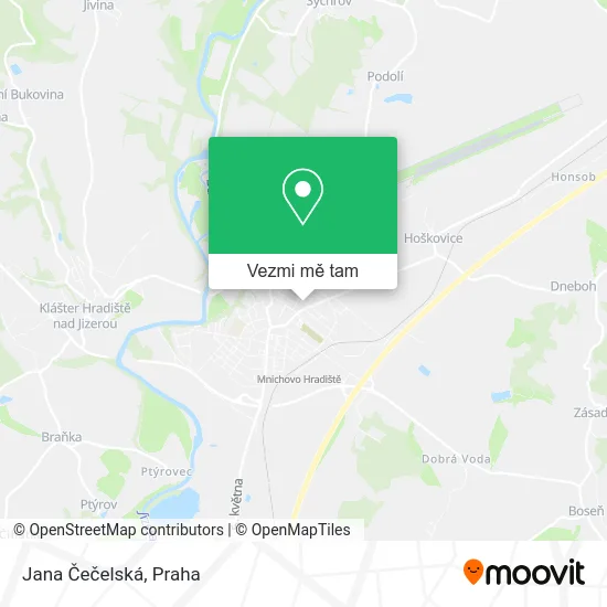 Jana Čečelská mapa