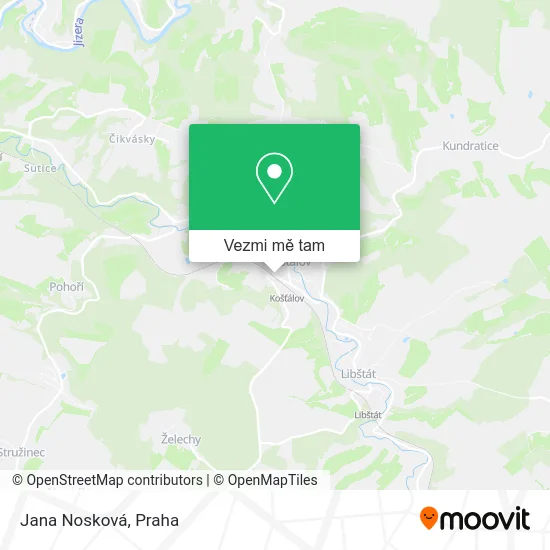 Jana Nosková mapa