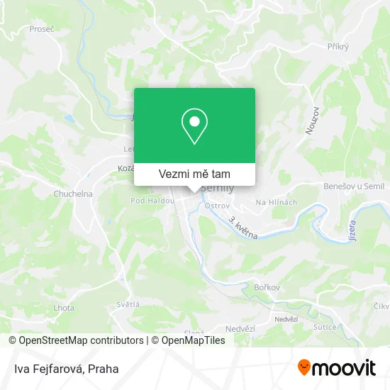 Iva Fejfarová mapa