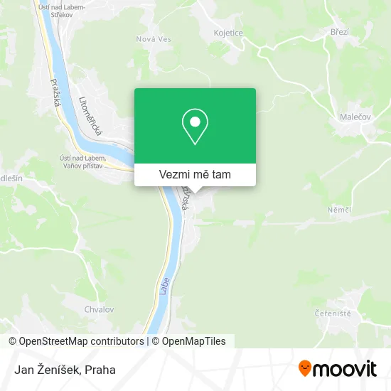 Jan Ženíšek mapa