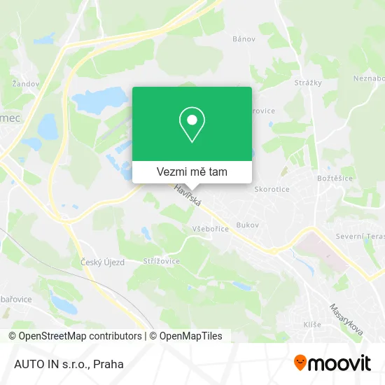 AUTO IN s.r.o. mapa