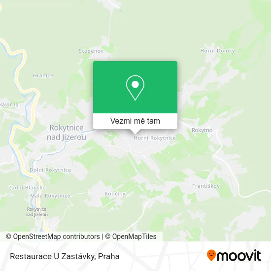 Restaurace U Zastávky mapa