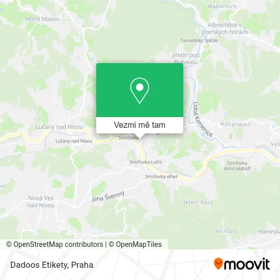 Dadoos Etikety mapa