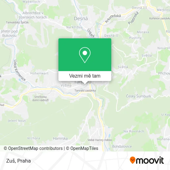 Zuš mapa