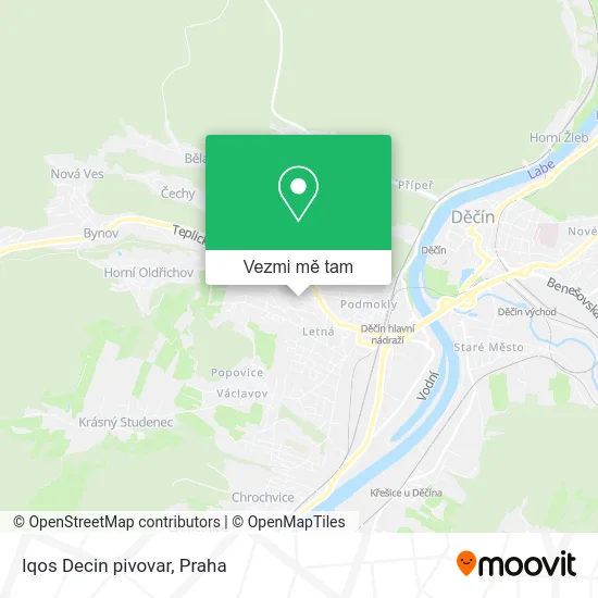 Iqos Decin pivovar mapa