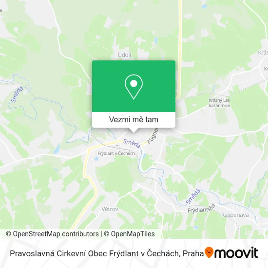 Pravoslavná Cirkevní Obec Frýdlant v Čechách mapa