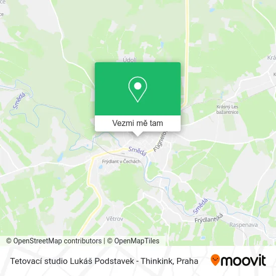 Tetovací studio Lukáš Podstavek - Thinkink mapa