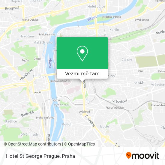 Hotel St George Prague mapa