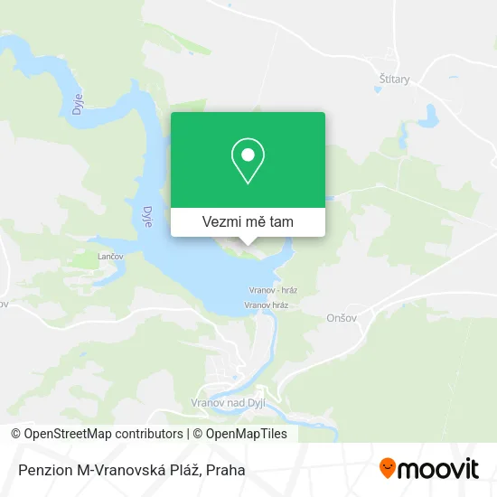 Penzion M-Vranovská Pláž mapa