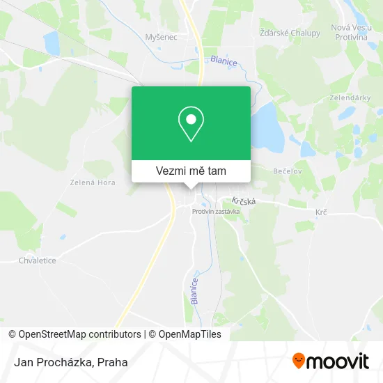 Jan Procházka mapa