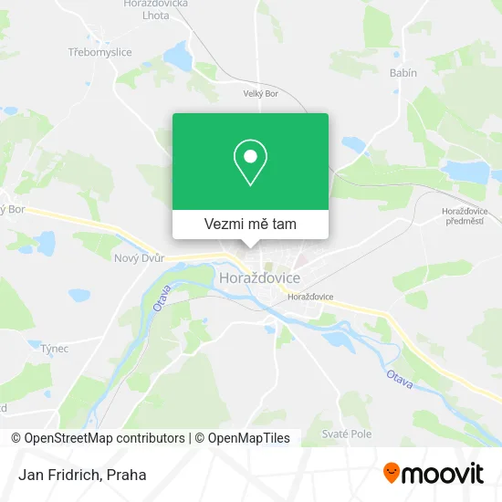Jan Fridrich mapa