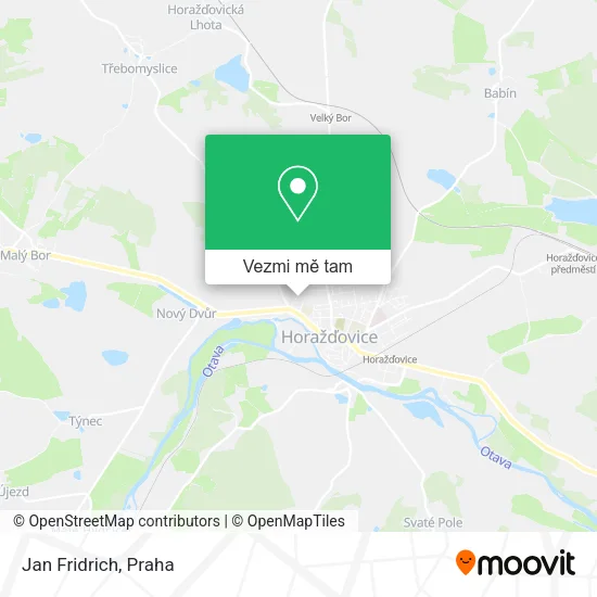 Jan Fridrich mapa
