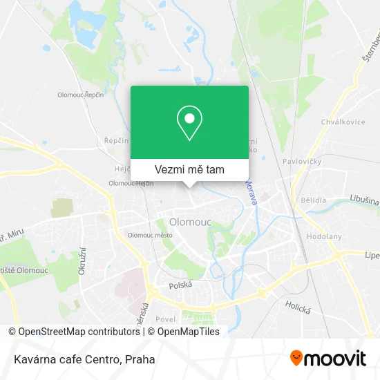 Kavárna cafe Centro mapa