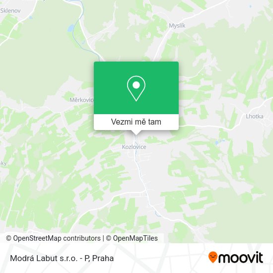 Modrá Labut s.r.o. - P mapa