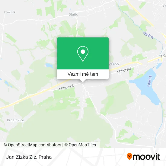 Jan Zizka Ziz mapa