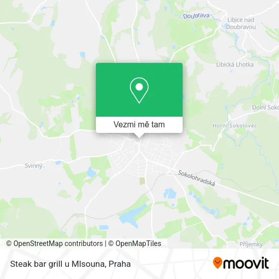 Steak bar grill u Mlsouna mapa