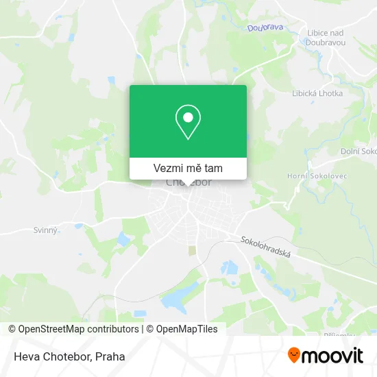 Heva Chotebor mapa