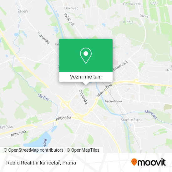 Rebio Realitní kancelář mapa
