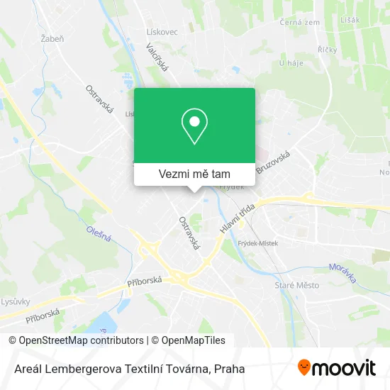 Areál Lembergerova Textilní Továrna mapa