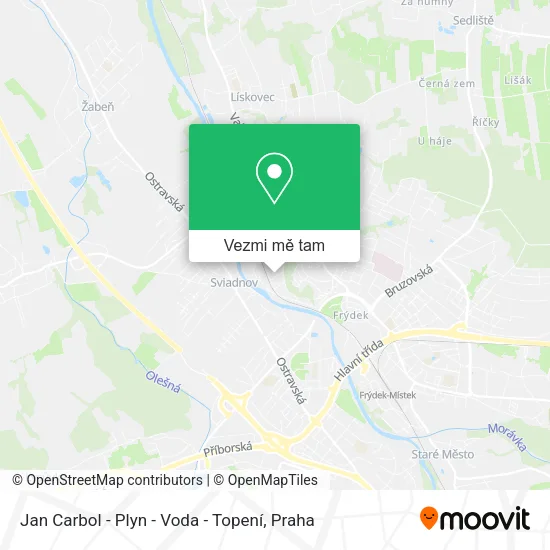 Jan Carbol - Plyn - Voda - Topení mapa