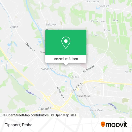 Tipsport mapa