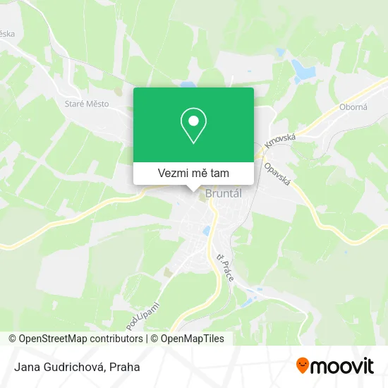 Jana Gudrichová mapa