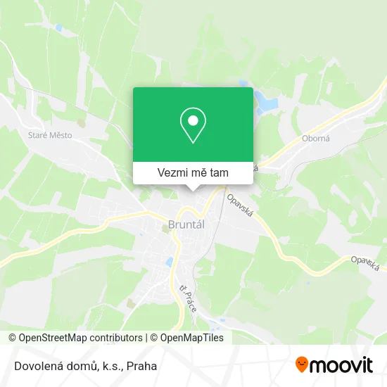 Dovolená domů, k.s. mapa