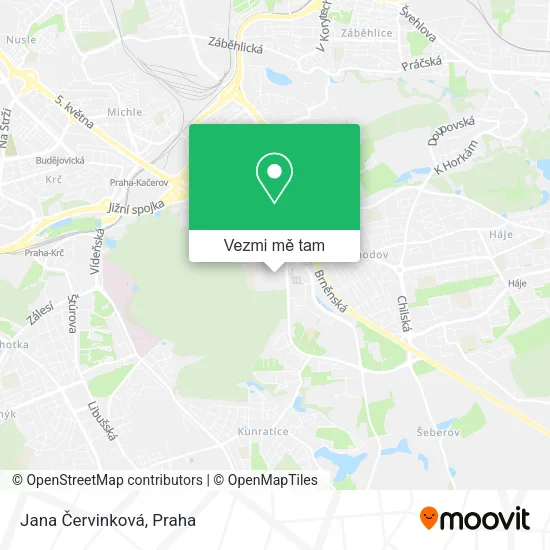 Jana Červinková mapa