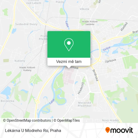 Lékárna U Modreho Ro mapa