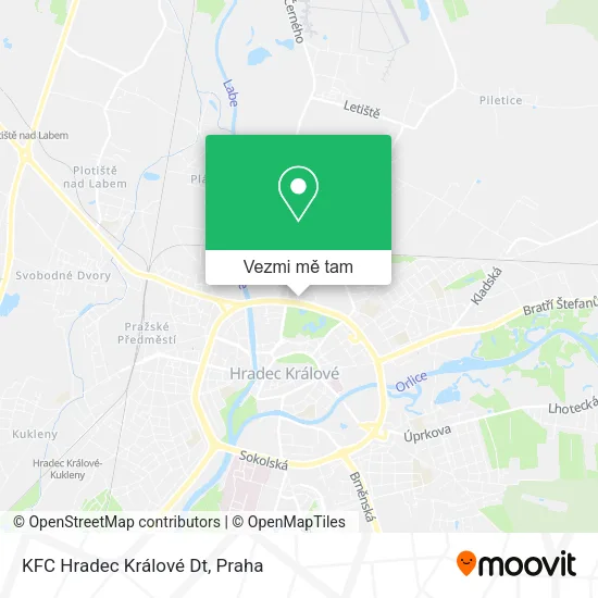 KFC Hradec Králové Dt mapa
