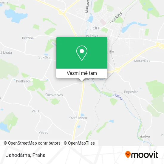 Jahodárna mapa