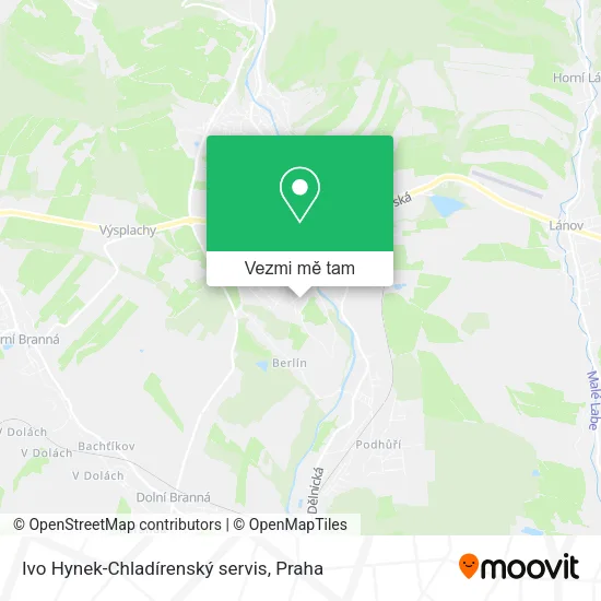 Ivo Hynek-Chladírenský servis mapa