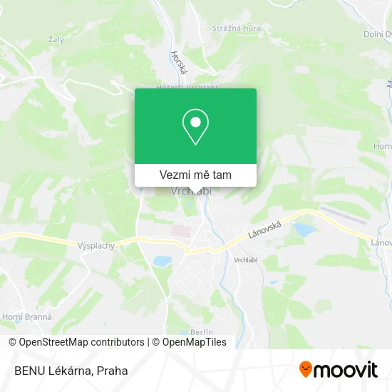 BENU Lékárna mapa