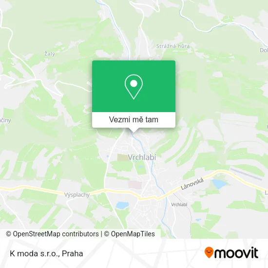 K moda s.r.o. mapa