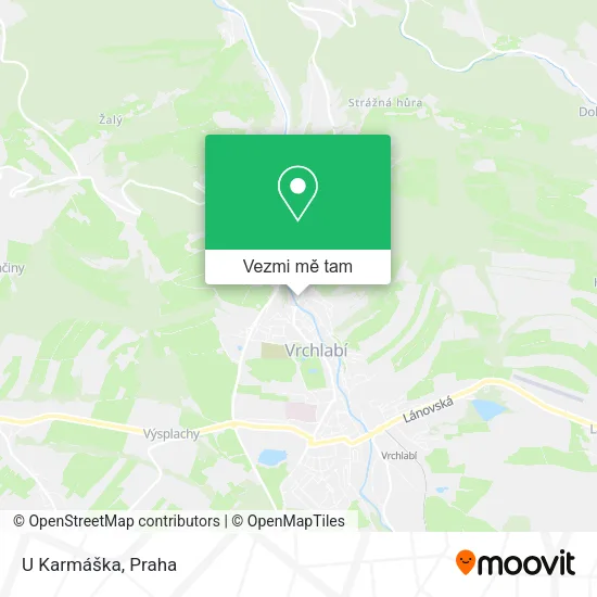 U Karmáška mapa