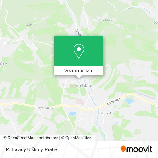 Potraviny U školy mapa