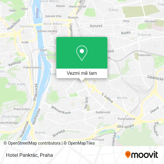 Hotel Pankrác mapa