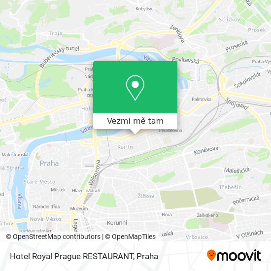 Hotel Royal Prague RESTAURANT mapa
