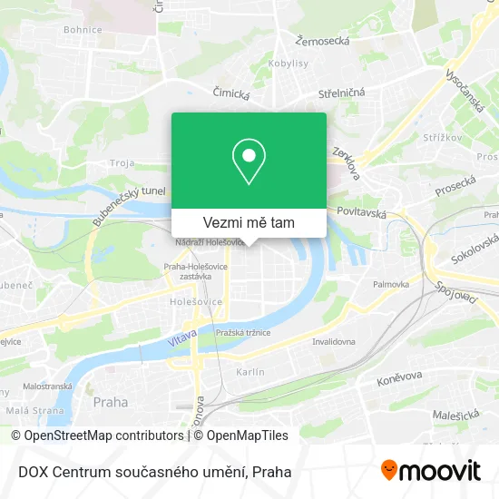 DOX Centrum současného umění mapa