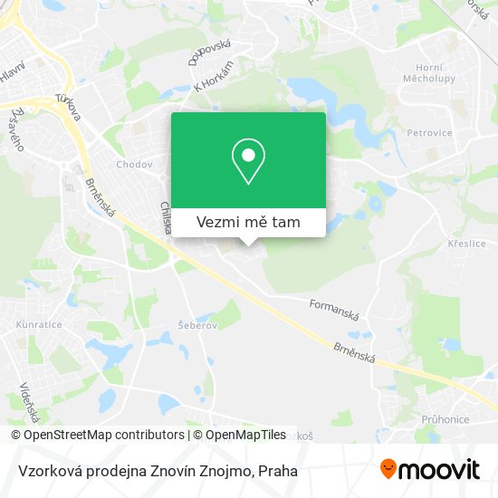 Vzorková prodejna Znovín Znojmo mapa