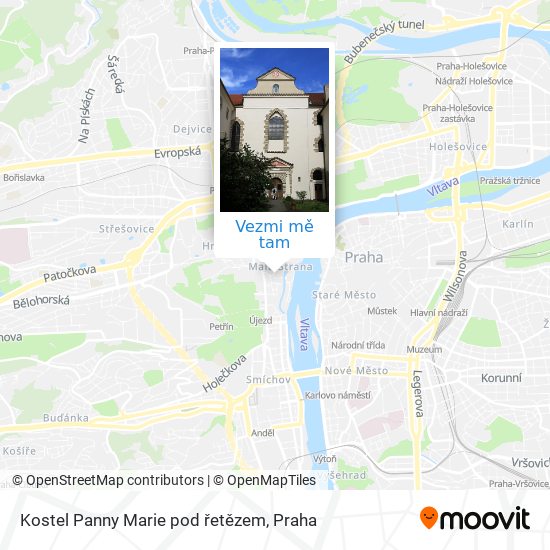 Kostel Panny Marie pod řetězem mapa